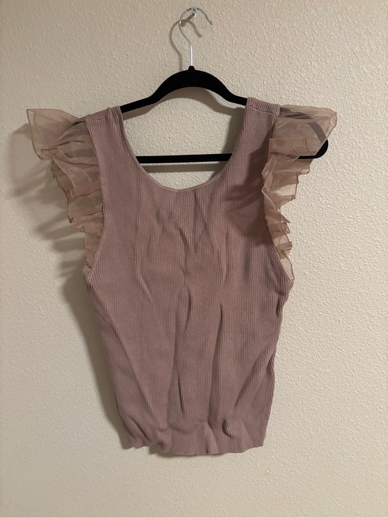 By Anthropologie Tops - By Anthropologie knit top with ruffle sleeves